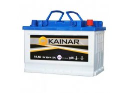 Аккумулятор для автомобиля KAINAR 75 А.ч Обратная полярность, низкий