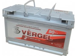 Аккумулятор автомобильный VERGEL 90 А/ч обратная полярность (евро.)