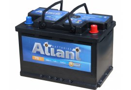 Аккумулятор автомобильный ATLANT 75 A/ч обратная полярность (евро.)