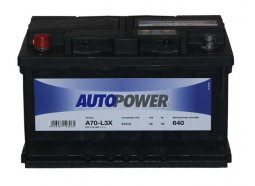Аккумулятор автомобильный AUTOPOWER 70 А/ч 570 410 064 A70L3X А60JX прямая полярность