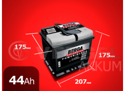 Аккумулятор автомобильный BERGA 44 А/ч power-block обратная полярность