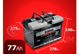 Аккумулятор автомобильный BERGA 77 А/ч power-block обратная полярность