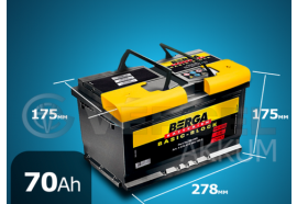 Аккумулятор автомобильный BERGA 70 А/ч basic-block обратная полярность