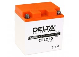 Аккумулятор для мототехники DELTA CT 1230 300 А обр. пол. 30 Ач (YIX30L, YIX30L-BS, YB30L-B)