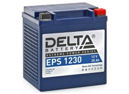 Аккумулятор для мототехники DELTA EPS 1230 400 А обр. пол. 30 Ач (YTX30HL-BS, YTX30L-B, YTX30L)