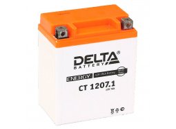 Аккумулятор для мототехники DELTA CT 1207.1 100 А обр. пол. 7 Ач (YTX7L-BS)