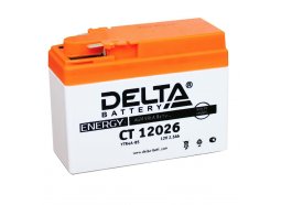 Аккумулятор для мототехники DELTA CT 12026 45 А обр. пол. 2 Ач (YTR4A-BS)