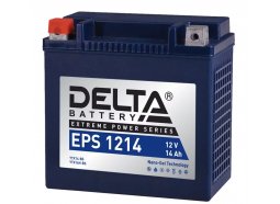 Аккумулятор для мототехники DELTA EPS 1214 220 А прям. пол. 14 Ач (YTX14-BS, YTX14H-BS, YTX16-BS, YB16B-A)