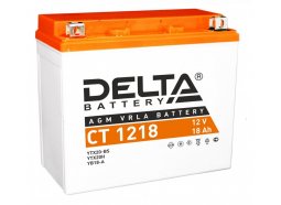 Аккумулятор для мототехники DELTA CT 1218 270 А прям. пол. 18 Ач (YTX20-BS, YTX20H, YB16-B-CX, YB16-B, YB18-A)