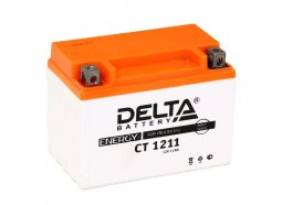 Аккумулятор для мототехники DELTA CT 1211 210 А прям. пол. 11 Ач (YTZ12S, YTZ14S)