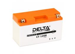 Аккумулятор для мототехники DELTA CT 1208 130 А прям. пол. 8 Ач (YT7B-BS, YT7B-4)
