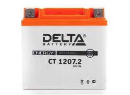 Аккумулятор для мототехники DELTA CT 1207.2 130 А обр. пол. 7 Ач (YTZ7S)