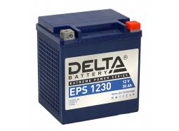 Мото-аккумулятор Delta EPS 1230 24 Ач, 350А (166x130x175) YTX30HL-BS, YTX30L-B, YTX30L обратная пол.
