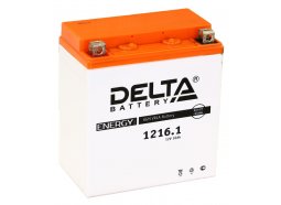 Аккумулятор для мототехники DELTA CT 1216.1 230 А прям. пол. 16 Ач (YTX16-BS,YB16B-A)
