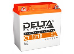 Аккумулятор для мототехники DELTA CT 1210 100 А прям. пол. 10 Ач (YB9A-A, YB9-B, 12N9-4B-1)