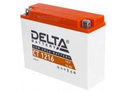 Аккумулятор для мототехники DELTA CT 1216 200 А обр. пол. 16 Ач (YB16AL-A2)