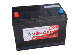 Аккумулятор автомобильный VERGEL 100 A/ч ASIA прямая полярность