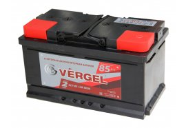 Аккумулятор автомобильный VERGEL 85 A/ч низкий  обратная полярность