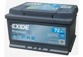 Аккумулятор автомобильный EXIDE Premium EA722 (72R) низкий 720 А обр. пол. 72 Ач (EA722)