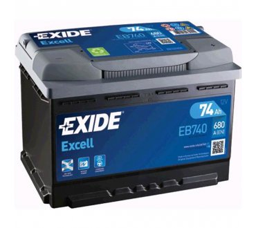 EXIDE Excell EB740 (74R) 680 А обр. пол. 74 Ач (EB740)