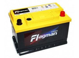 Автомобильный аккумулятор Flagman 74 А.ч (57400) Обратная полярность, низкий