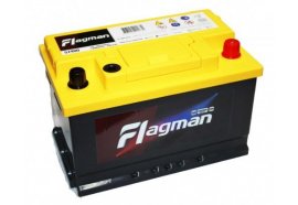 Автомобильный аккумулятор Flagman 74 А.ч (57400) Обратная полярность, низкий 