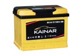 Аккумулятор для автомобиля KAINAR 60 А.ч Обратная полярность, низкий 