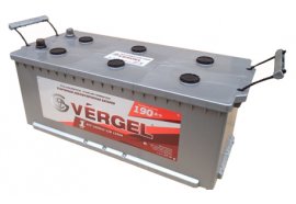 Аккумулятор автомобильный VERGEL 190 А/ч конус прямая полярность (росс.)