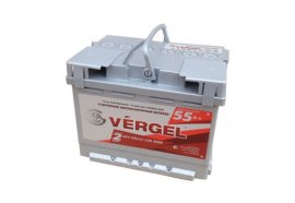 Аккумулятор автомобильный VERGEL 55 А/ч обратная полярность (евро.)