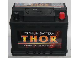 Аккумулятор автомобильный THOR 60 А/ч 56077 обратная полярность (низкий)