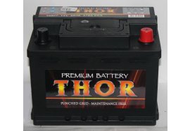 Аккумулятор автомобильный THOR 60 А/ч 56077 обратная полярность (низкий)