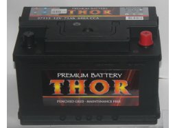 Аккумулятор автомобильный THOR 71 А/ч 57113 обратная полярность (низкий)