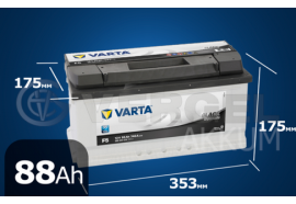 Аккумулятор автомобильный VARTA 88 А/ч F5 Black Dynamic обратная полярность (низк.)