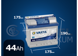 Аккумулятор автомобильный VARTA 44 А/ч B18 Blue Dynamic обратная полярность