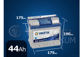 Аккумулятор автомобильный VARTA 44 А/ч B18 Blue Dynamic обратная полярность 
