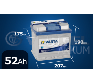 VARTA 52 А/ч C22 Blue Dynamic
