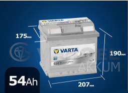 Аккумулятор автомобильный VARTA 54 А/ч silver dynamic C30 обратная полярность