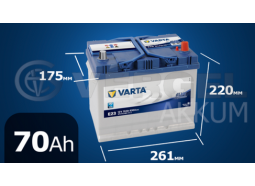 Аккумулятор автомобильный VARTA 70 А/ч E23 Blue Dynamic обратная полярность (выс. asia)