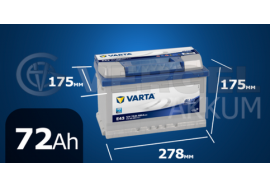 Аккумулятор автомобильный VARTA 72 А/ч E43 Blue Dynamic обратная полярность (низкий)