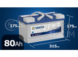 Аккумулятор автомобильный VARTA 80 А/ч F17 Blue Dynamic обратная полярность (низкая)