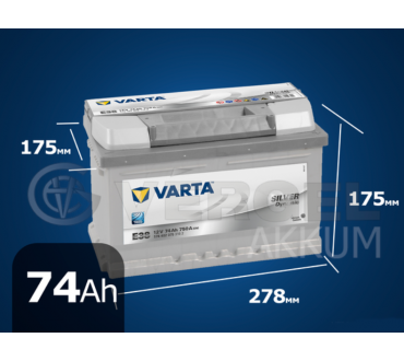 VARTA 74 А/ч E38 Silver Dynamic
