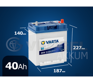 VARTA 40 А/ч A13 Blue Dynamic