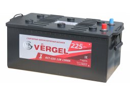 Аккумулятор автомобильный VERGEL 225 А/ч обратная полярность (евро.)