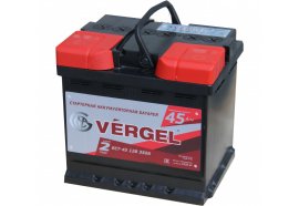 Аккумулятор автомобильный VERGEL 50 А/ч обратная полярность (евро.)