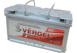 Аккумулятор автомобильный VERGEL 90 А/ч обратная полярность (евро.)