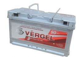 Аккумулятор автомобильный VERGEL 90 А/ч прямая полярность (росс.)